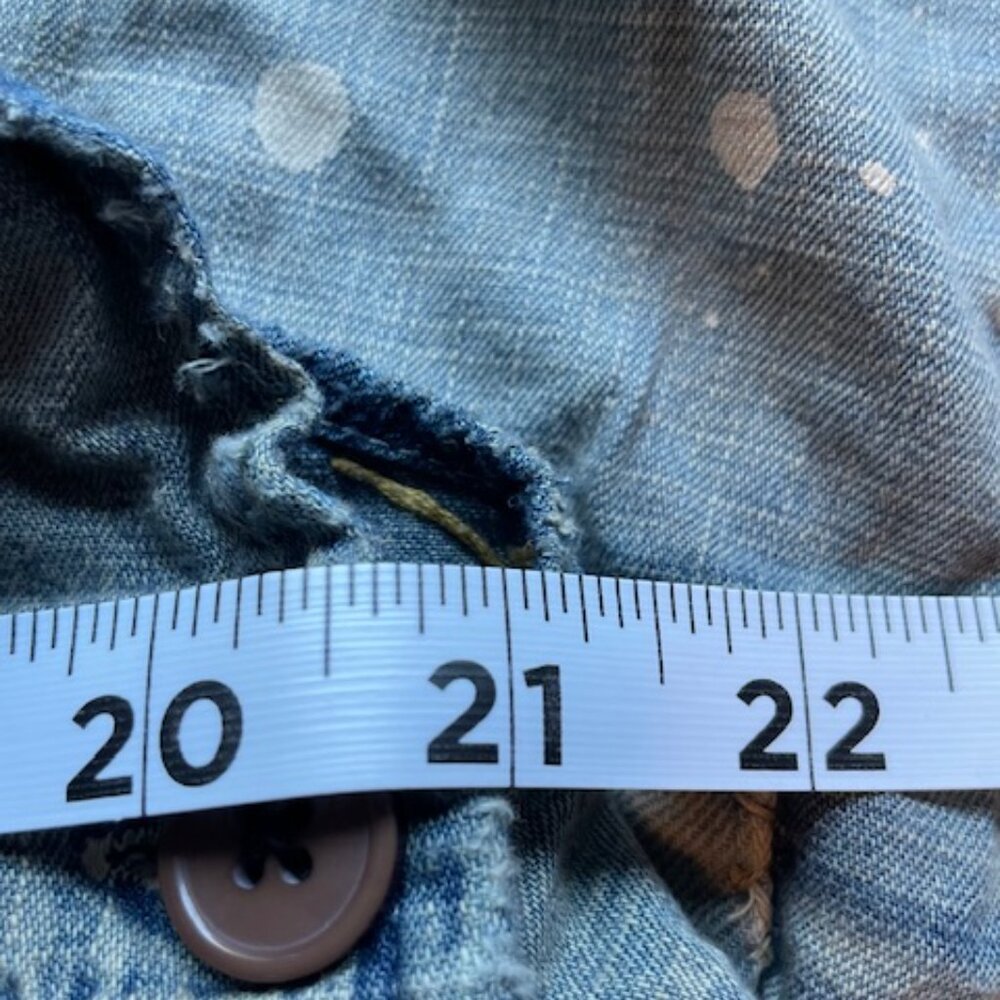 Magnolia Pearl Light Blue Patchwork Embroidered Denim Overalls Benjamins - Picture 6 of 16